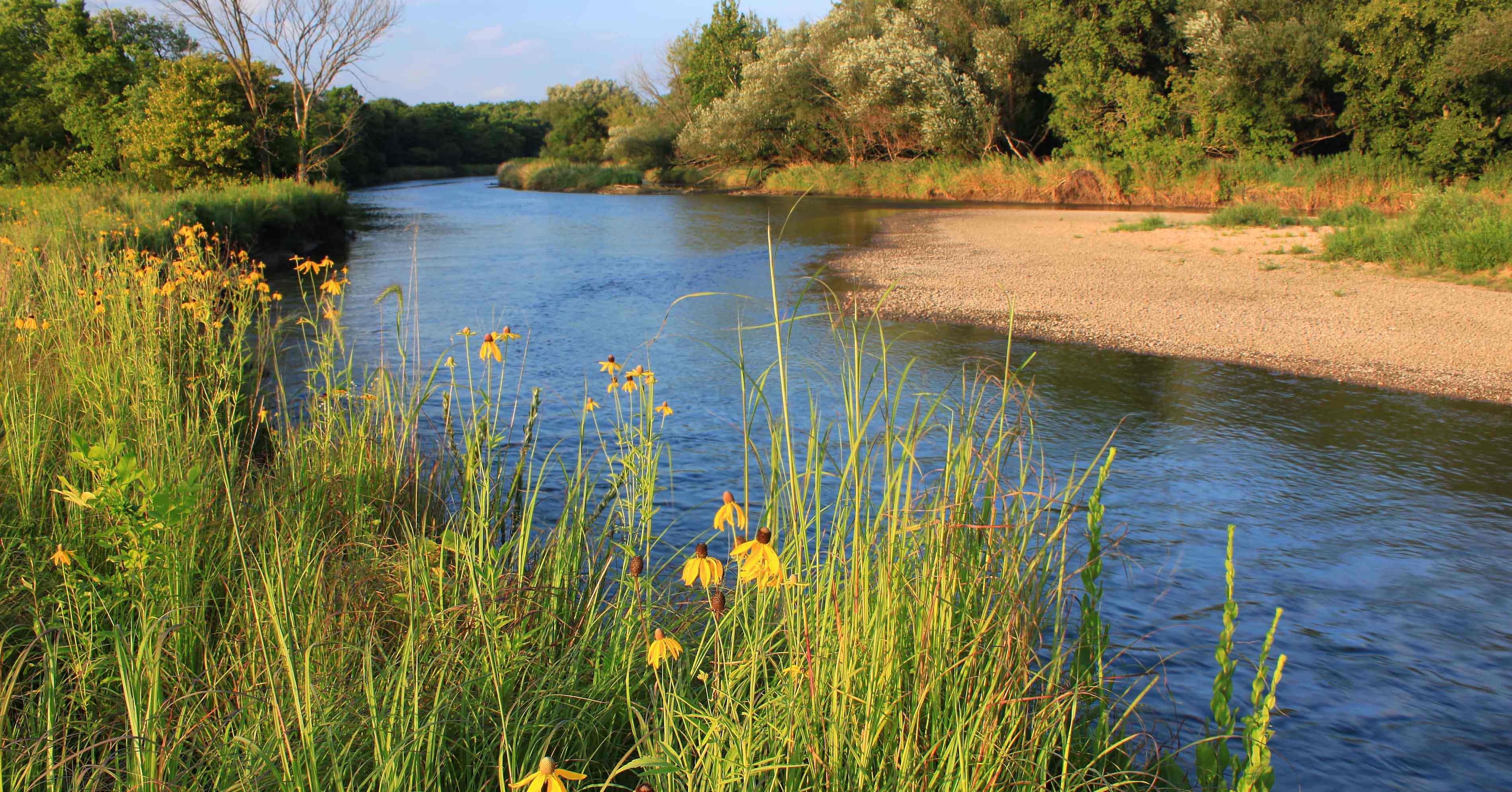 Prairie river natural landscape